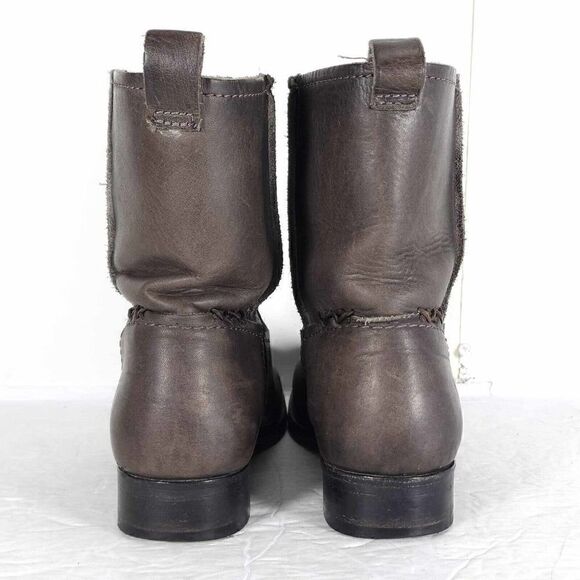 Frye Women's Melissa Slouch Short US 5,5 Brown Leather Pull On Ankle Boots - Picture 11 of 12